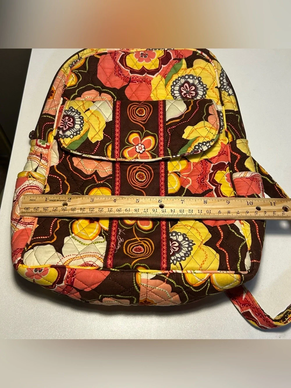 Vera Bradley Backpack  Quilted Fabric Buttercup Purse Backpack